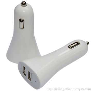 Mini Dual USB Car Charger for iPad/iPhone